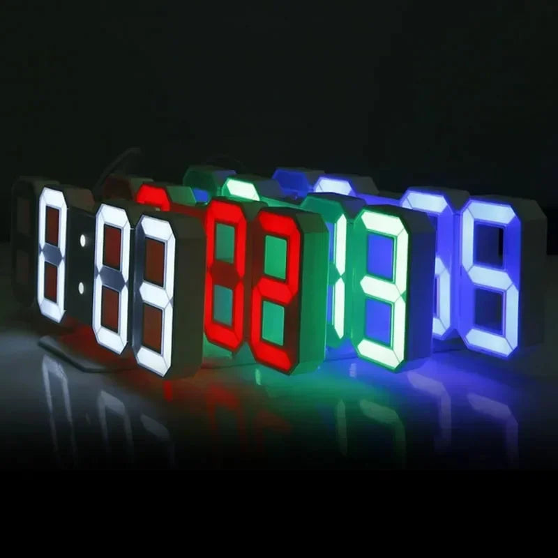 Modern LED Mini Digital Desk Clock with USB Power, Temperature & Date Display, Multiple Alarms, Night Mode – Wall or Desktop