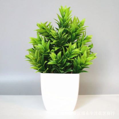 Artificial Potted Green Plant – Realistic Foliage for Home, Office & Desk Decoration