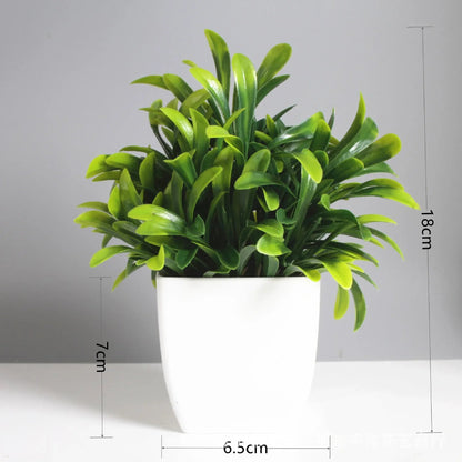 Artificial Potted Green Plant – Realistic Foliage for Home, Office & Desk Decoration