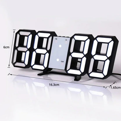 Modern LED Mini Digital Desk Clock with USB Power, Temperature & Date Display, Multiple Alarms, Night Mode – Wall or Desktop