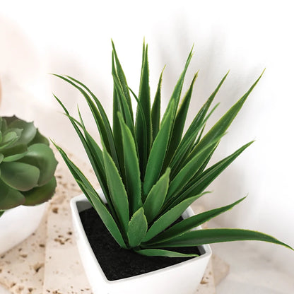 Set of 3 Artificial Succulent Plants – Realistic Mini Potted Greenery for Home, Office & Desktop Decoration