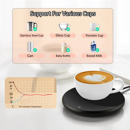 USB Coffee Mug Warmer – Smart Cup Heating Pad with 3 Temperature Settings & Auto Shut-Off