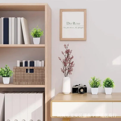 Artificial Potted Green Plant – Realistic Foliage for Home, Office & Desk Decoration