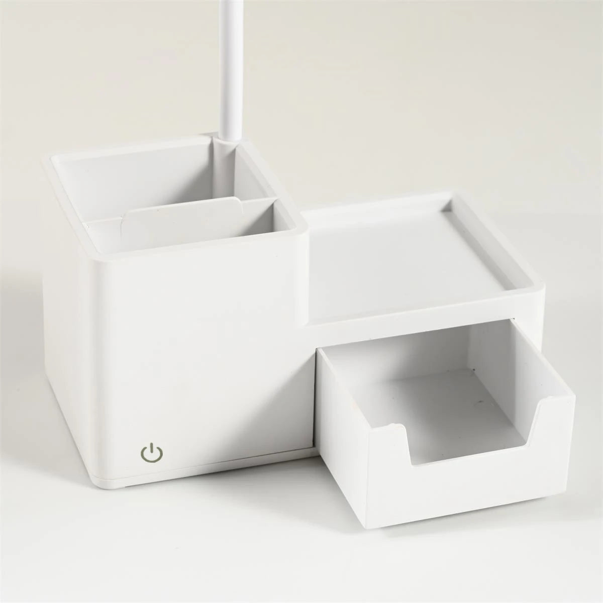 Foldable Touch LED Desk Lamp - 3 Levels Dimmable, USB Rechargeable, Eye-Care Light Phone holder & Organizer