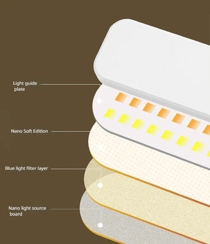 Foldable Touch LED Desk Lamp - 3 Levels Dimmable, USB Rechargeable, Eye-Care Light Phone holder & Organizer
