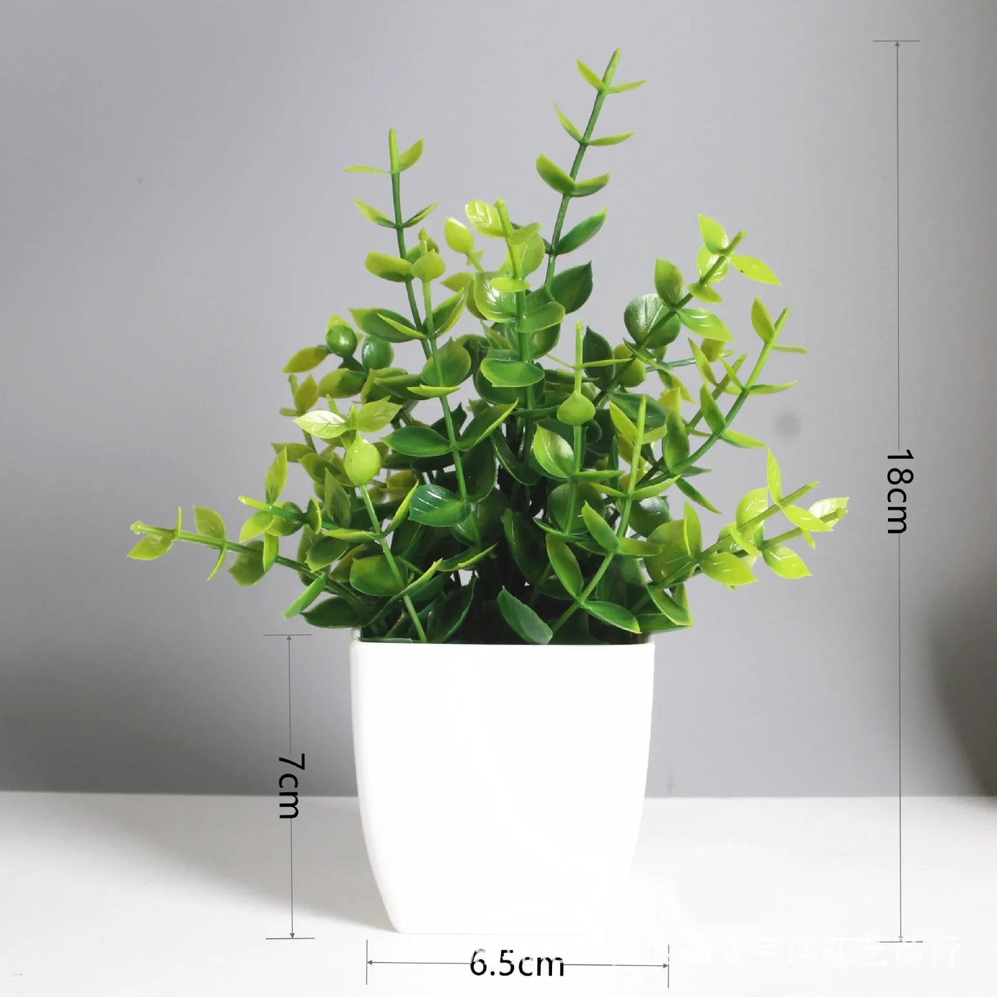 Artificial Potted Green Plant – Realistic Foliage for Home, Office & Desk Decoration