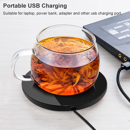 USB Coffee Mug Warmer – Smart Cup Heating Pad with 3 Temperature Settings & Auto Shut-Off