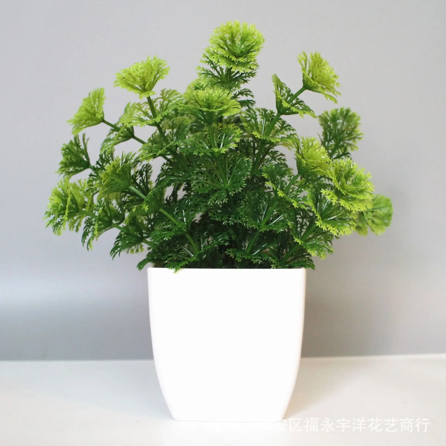 Artificial Potted Green Plant – Realistic Foliage for Home, Office & Desk Decoration