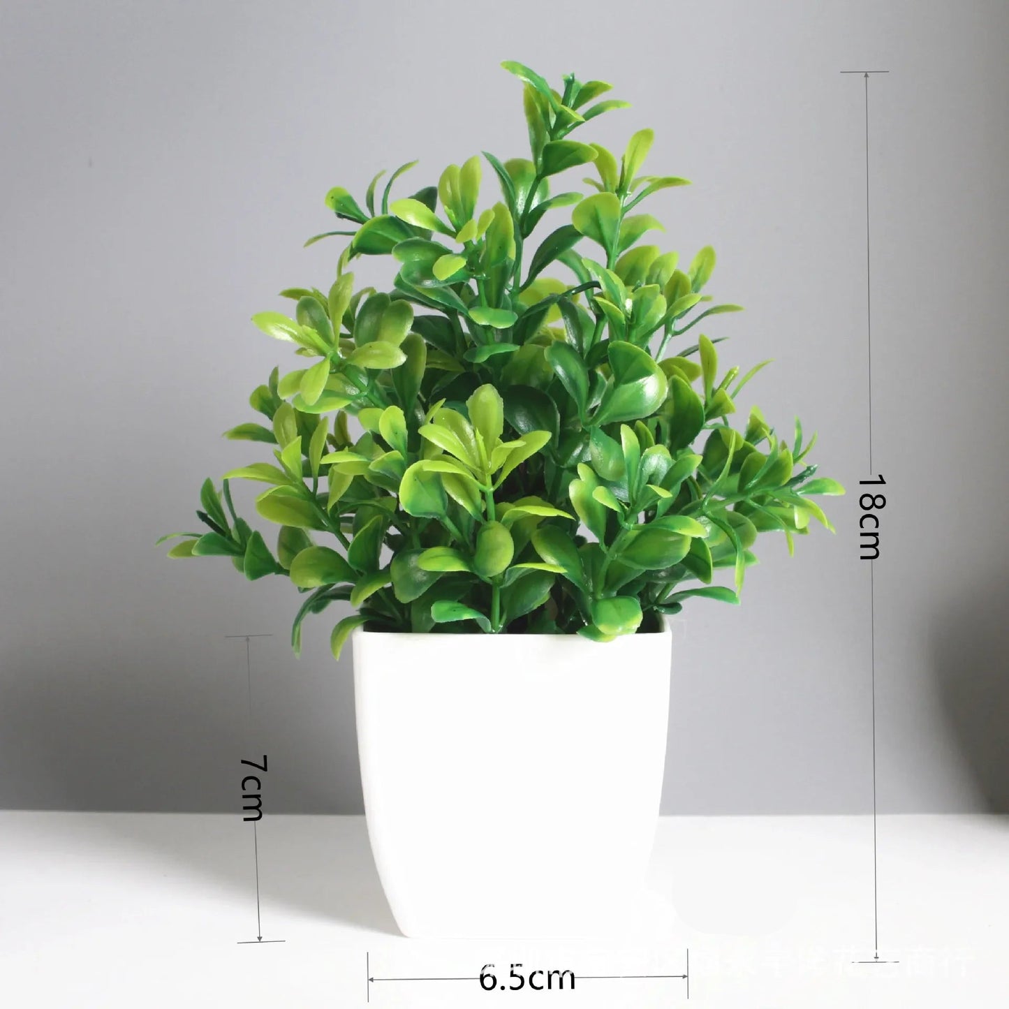 Artificial Potted Green Plant – Realistic Foliage for Home, Office & Desk Decoration