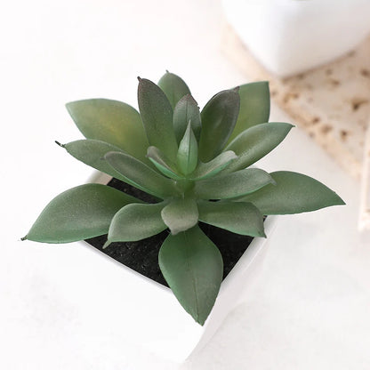 Set of 3 Artificial Succulent Plants – Realistic Mini Potted Greenery for Home, Office & Desktop Decoration