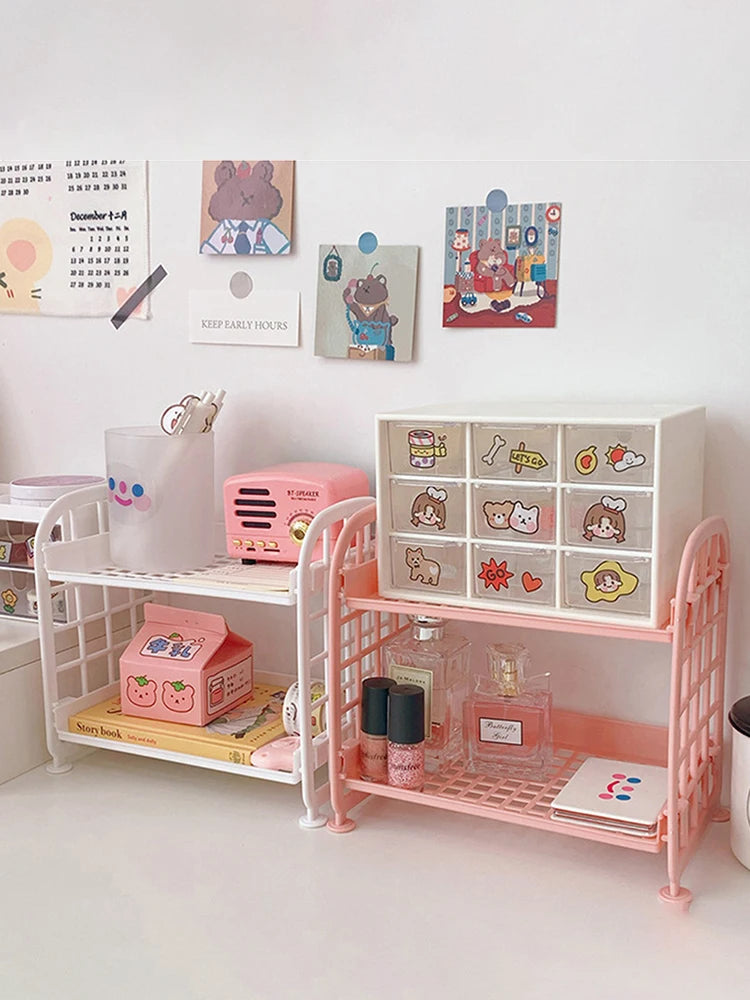 Horizontal Desktop Shelf Simple Multi Storage For Office