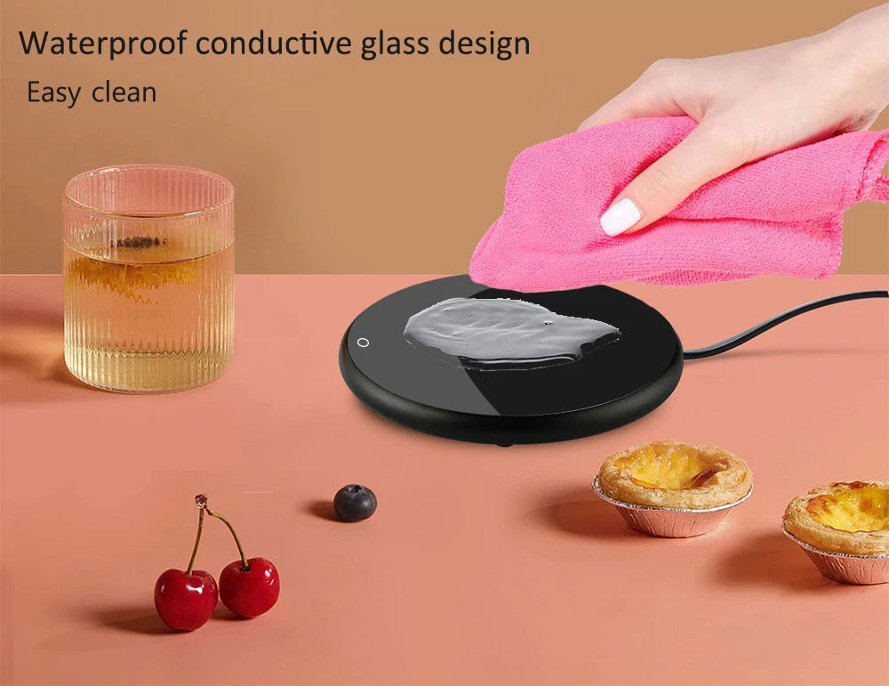 USB Coffee Mug Warmer – Smart Cup Heating Pad with 3 Temperature Settings & Auto Shut-Off