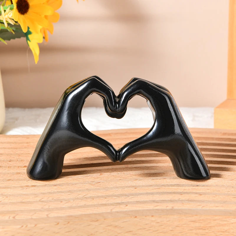 Heart Hand Resin Sculpture – Modern Desk & Home Decor