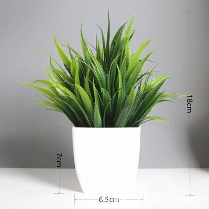 Artificial Potted Green Plant – Realistic Foliage for Home, Office & Desk Decoration