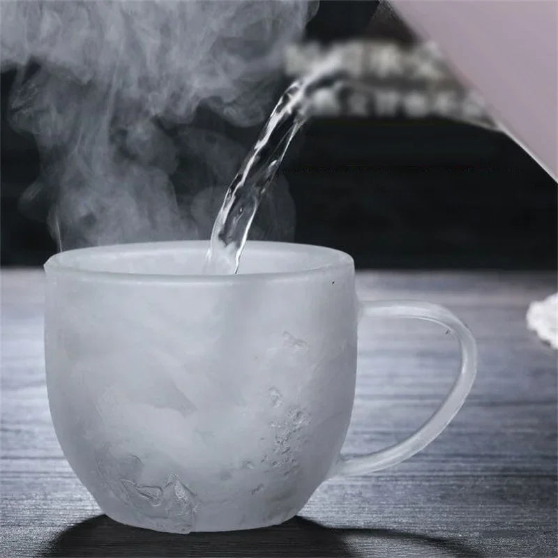Double Wall Insulated Glass Coffee Mug – Hot & Cold Drinks