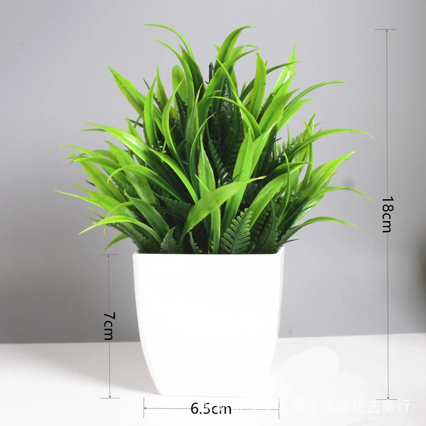 Artificial Potted Green Plant – Realistic Foliage for Home, Office & Desk Decoration