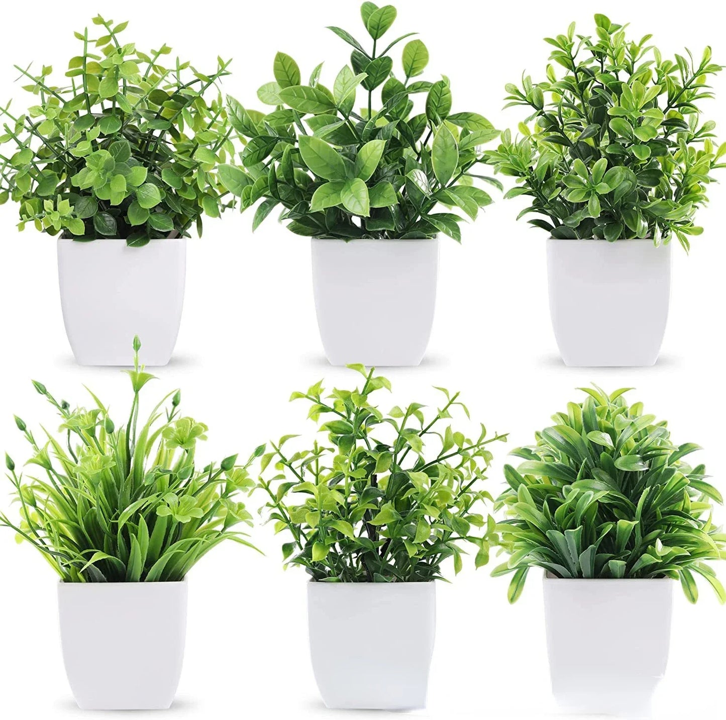 Artificial Potted Green Plant – Realistic Foliage for Home, Office & Desk Decoration