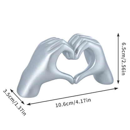 Heart Hand Resin Sculpture – Modern Desk & Home Decor