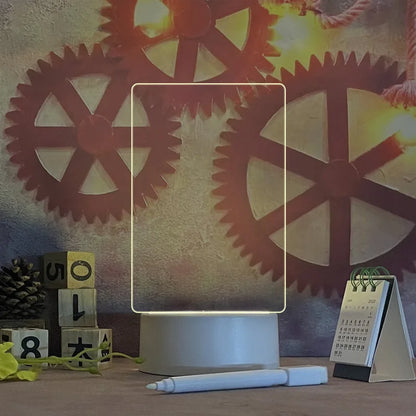 LED Acrylic Message Board Lamp – Erasable & Reusable Night Light