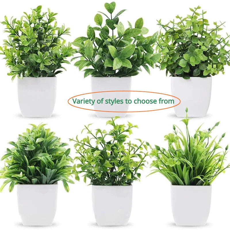 Artificial Potted Green Plant – Realistic Foliage for Home, Office & Desk Decoration
