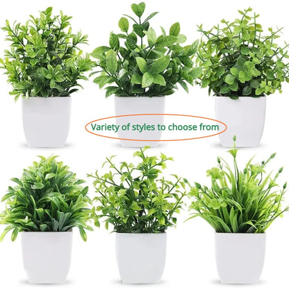 Artificial Potted Green Plant – Realistic Foliage for Home, Office & Desk Decoration