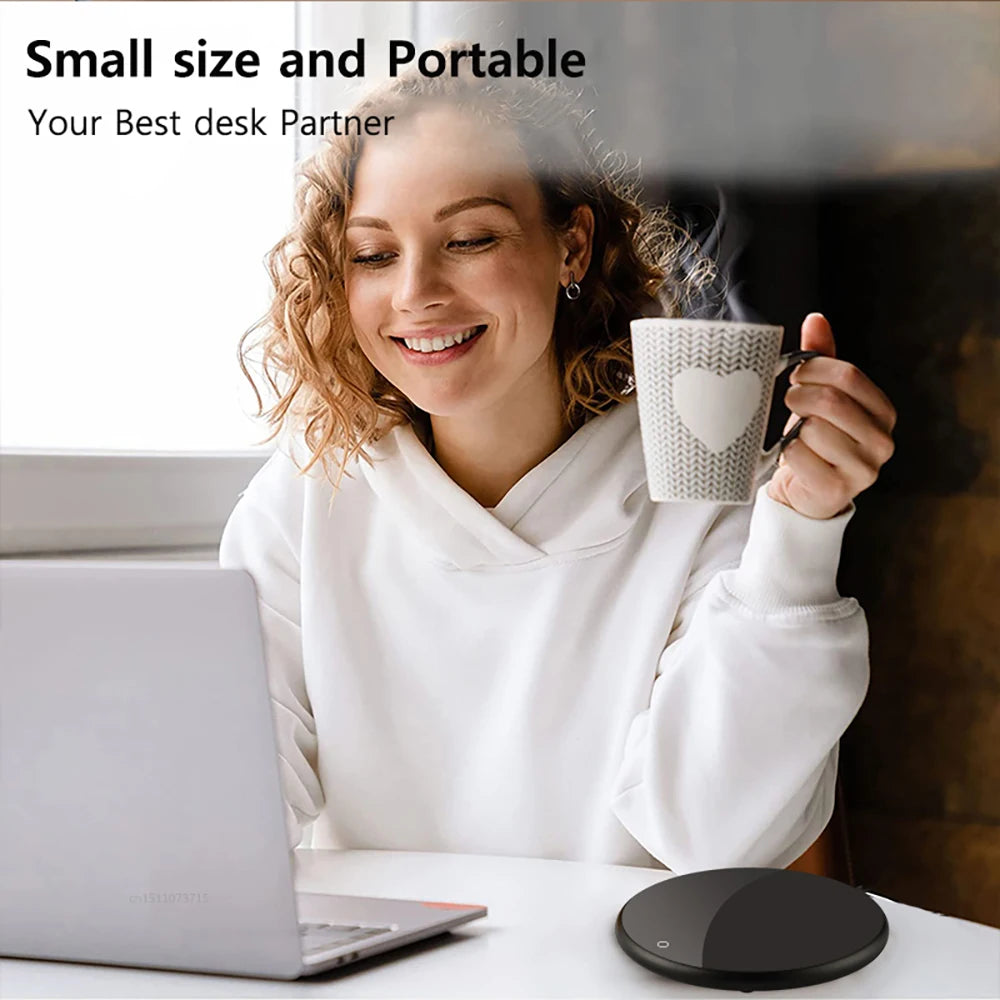 USB Coffee Mug Warmer – Smart Cup Heating Pad with 3 Temperature Settings & Auto Shut-Off